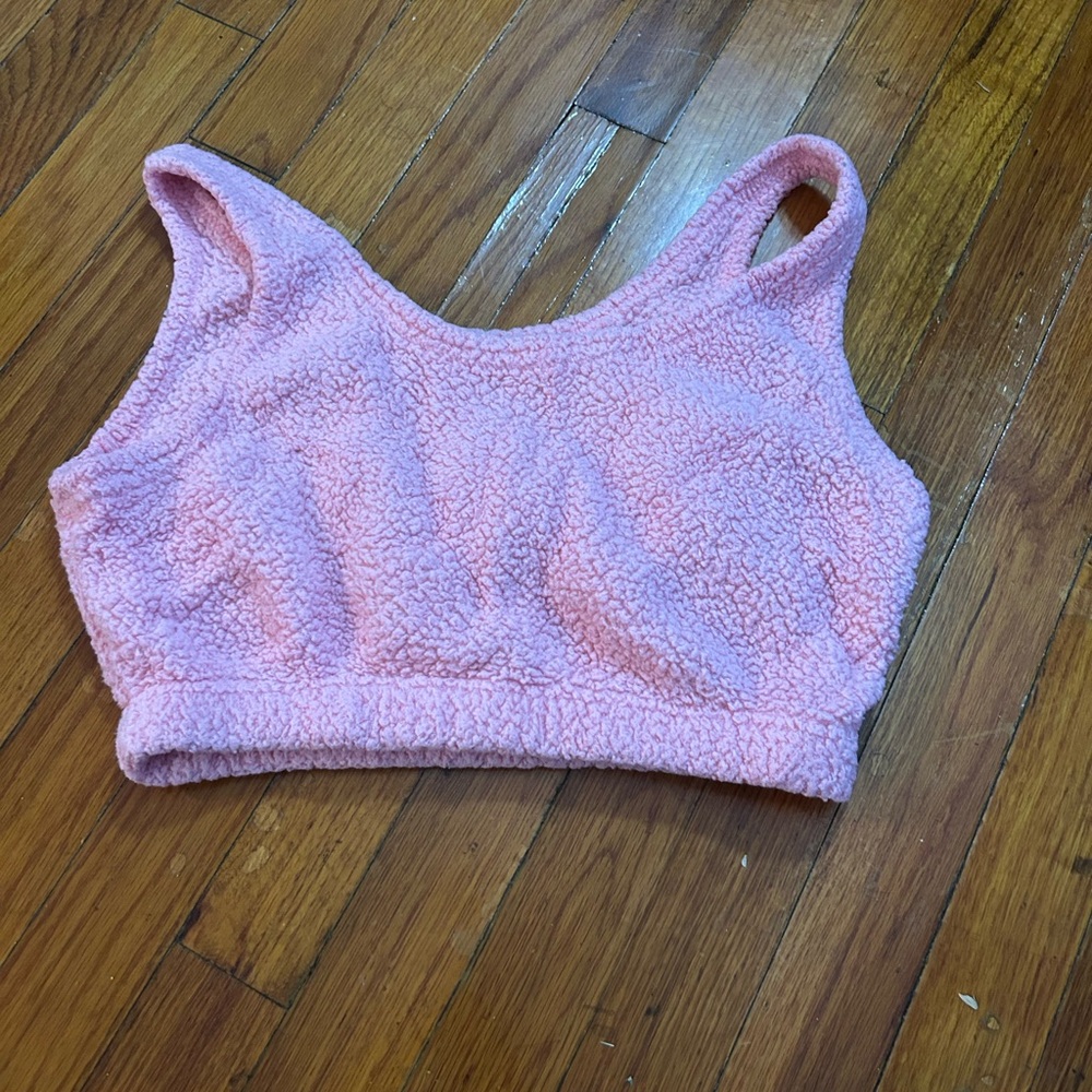 Cozy Pink Sherpa Bralette